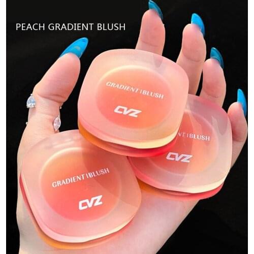 Three-color Gradient Blush Repair Pan Peach Pink Color Blush Natural Cute Makeup Face Contour Brighten Makeup Cosmetic TSLM1