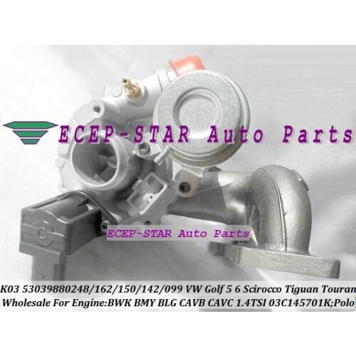 Turbo K03 53039700162 53039880248 53039880162 Turbocharger For VW Golf 5 6 Polo Scirocco Tiguan Touran BWK BMY BLG CAVB 1.4L TSI