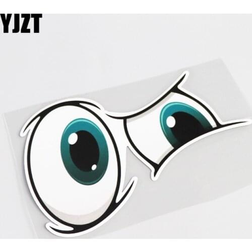 YJZT 15CM*9.8CM Creative PVC High-quality Eye Decal Car Sticker Graphical 13-0445