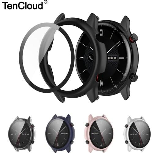Protective Case For Amazfit GTR2 eSIM Tempered Glass Screen Protector Cover For Xiaomi Amazfit GTR 2 2e Watch Film Shell Bumper