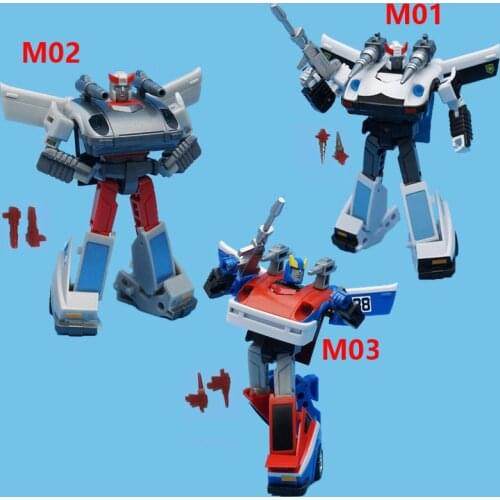 Transformation Iron Trans M01 M02 M03 Police Wagon Thunderbolt Smog With Special Code Action Figure Toys
