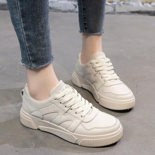 Spring women sneakers Low-top solid color comfortable soft sole non-slip breathable casual student platform womens shoes U20-44