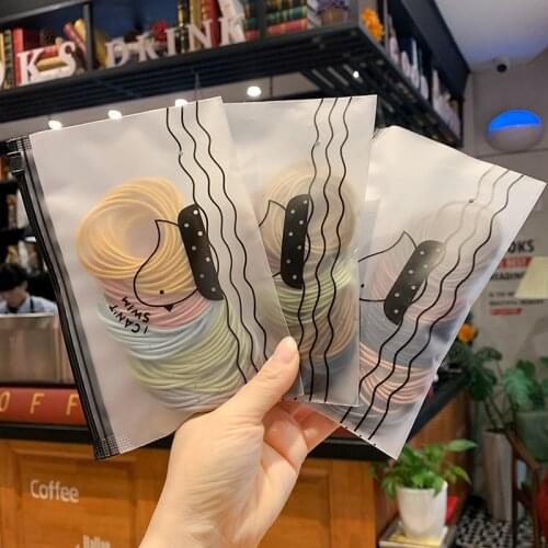 100pcs/bag 5CM Hair Accessories Women Rubber Bands Scrunchies Elastic Hair Bands Girls Headband Ponytail Holde Ties Gum for Hair