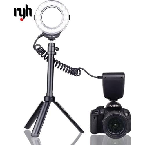 18pcs SMD LED Macro Ring Flash Light for Pentax Canon Nikon Sony Olympus Panasonic Speedlite LCD Display CRI 90 RF-600D 600D