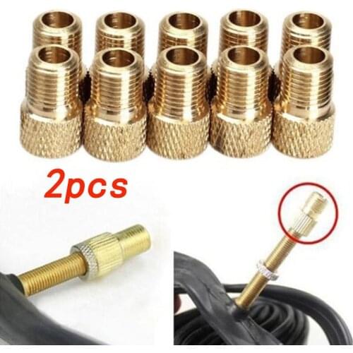 2/4PCS Valve Adapter Pump Convert Presta To Schrader Copper Valve Adaptor Wheels Gas Nozzle Tube Tool Bike Bicycle Accessories