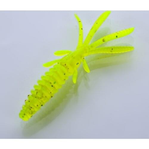 2021 6.9cm New material Soft Bait Silicone Lures Worm 4cm 1.6g Fishing Lures Attractive Shrimp odor salt Wobbler