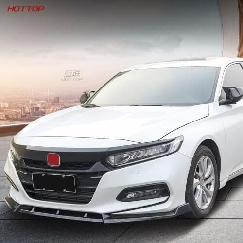 3 Piece Car Front Bumper Lip Spoiler Splitter Lip Diffuser Protection Body Kits Fits For Honda For Accord 4Dr Model 2018-2019