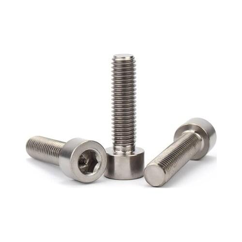 3pcs M3 TA2 titanium alloy Allen cylindrical head glossy screws hex socket cup header mechanical bolt DIN912 5mm-30mm length