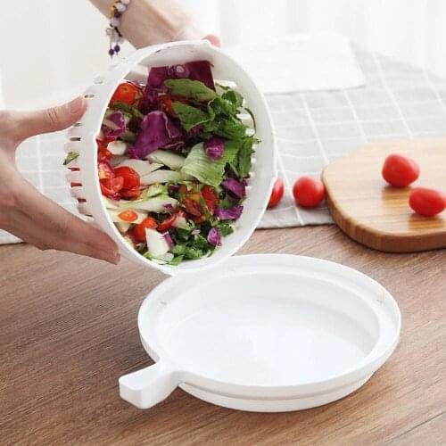 2021 Fruit And Vegetable Cutting Bowl Kitchen Accessories Small Tools Household Fruit Salad Tools White Creative Multifunctional