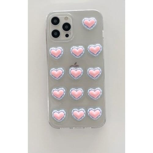 3D Pink Heart Pills Sparkling Case for iPhone 12 Pro Max Back Phone Cover for 12 11 Pro Max X XS XR 8 7 Plus SE 2020