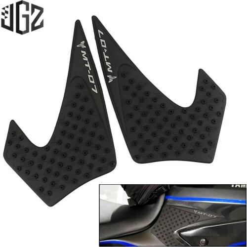 Black Motorcycle Oil Gas Fuel Tank Side Pad 3D Rubble Anti-skid Stickers Protector for Yamaha MT07 FZ07 2013 2014 2015 2016 2017