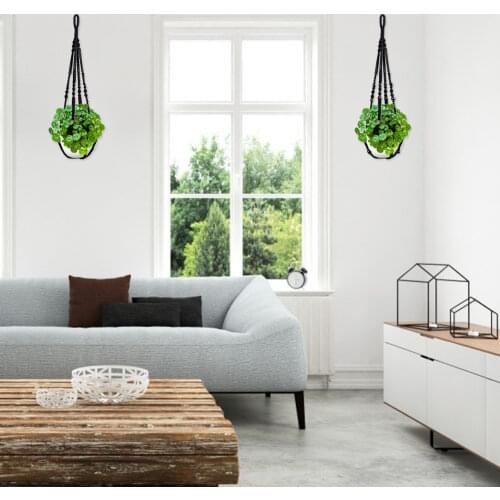 Macrame Garden Plant Hanger Flower Pot Holder Hanging Rope Wall Decor 1/2 Pack Outdoor Indoor Hanging Planter Basket Home Decor