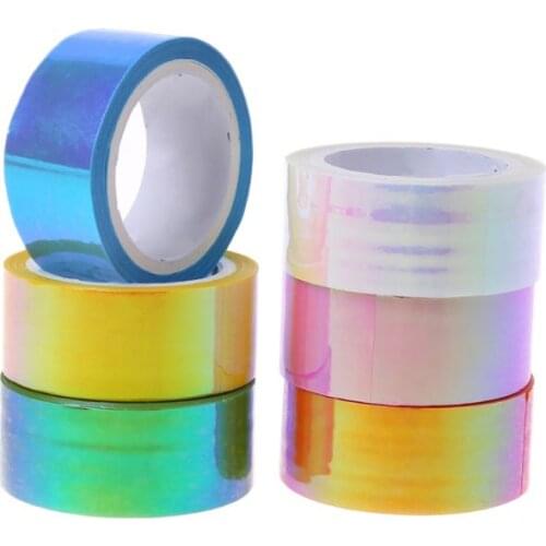 5m Rhythmic Gymnastics Decoration Holographic RG Prismatic Glitter Tape Hoops Stick Drop Ship