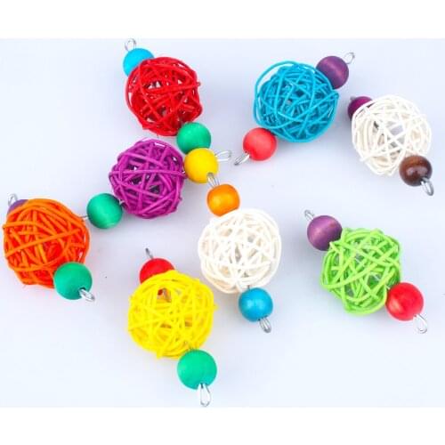 Traumdeutung 1pc Bird Toys For Parrot Conure Accessories Ball Budgie And Parakeet Supplies Cage Decoration juguetes aves ptaki
