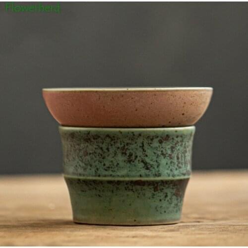 Ceramic Tea Strainer Tea Infuser Coarse Pottery Tea Filter Tea Drain Kiln Change Tea Ceremony Funnel Kung Fu Tea Set Accessories