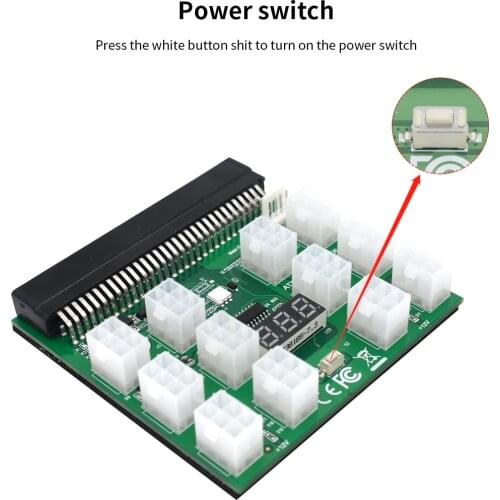 TISHRIC 17*6pin Power Breakout Board GPU PSU Power Module Server Conversion Card Adapter HP Server Power Conversion Board
