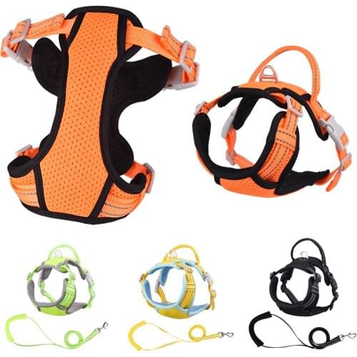 Vest Nylon Big Dog Harness and Leash Set for Medium Large Dogs Durable Reflective Pet Harnesses for Doberman Pinscher Greyhound