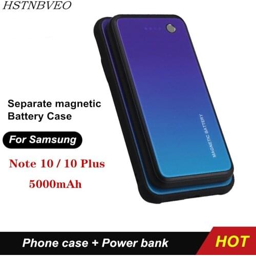 5000mAh Magnetic Power Bank Case For Samsung Galaxy Note 10 Plus Wireless Charging Battery Case For Galaxy Note 10 Power bank