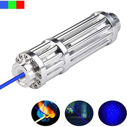 Powerful Blue Laser Burning Torch 450nm 10000m Focusable Blue Laser Pointers Flashlight burn match candle lit cigarette