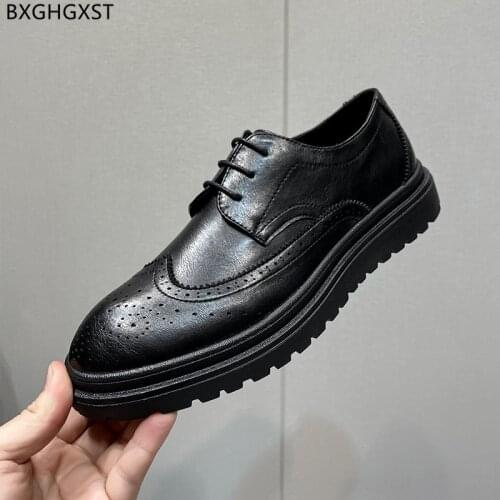 Brogues Men Dress Shoes Leather Brand Casual Business Shoes Men Designer Oxford Man Shoes High Quality Chaussure De Homme Sapato