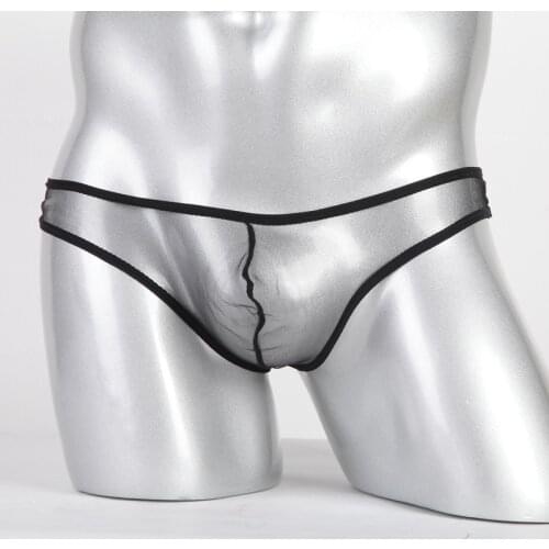 Mens Sexy Low Rise See Through Briefs Stretchy T-Back Breathable Underwear Bodysuit Male Mens Briefs Male Sexy U Pouch Panties