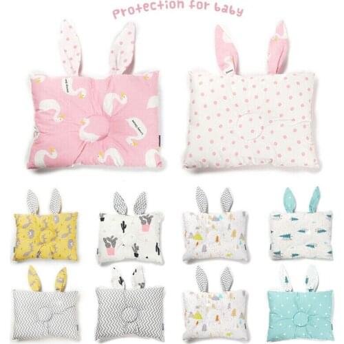 Rabbit Pillow Soft Newborn Baby Infant Cotton Pillow Positioner Prevent Flat Head Anti Roll