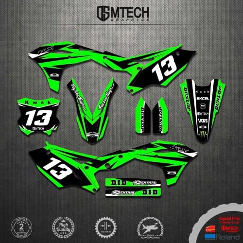 DSMTECH Stickers Motocross Graphics Decals Kits For Kawasaki KX250F KXF250 2017 2018 2019 2020 KX 250F For Kawasaki 250KXF