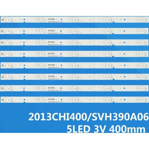 NEW 8PCS 5LED 400mm LED backlight strip For Hisense LED39K20JD 2013CHI400 3228N1 05 REV1.1 REV1.0 141223 NS-40D420NA16 SVH390A06