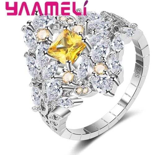 New Brand Irregular 925 Sterling Silver Full Of Dazzling Clear CZ Stones Stylish Finger Rings For Women Wedding Bague
