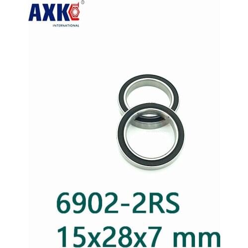 Axk Free Shipping 6902-2rs Bearing Abec-1 (10pcs) 15x28x7 Mm Metric Thin Section 6902 2rs Ball Bearings 6902rs 61902 Rs