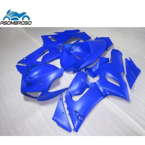 Full Blue Hot Sale ABS Plastic Motorcycle Bodyparts for Kawasaki Ninja ZX6R fairing kit 2005 2006 fairing set zx6r 05 06 BN42