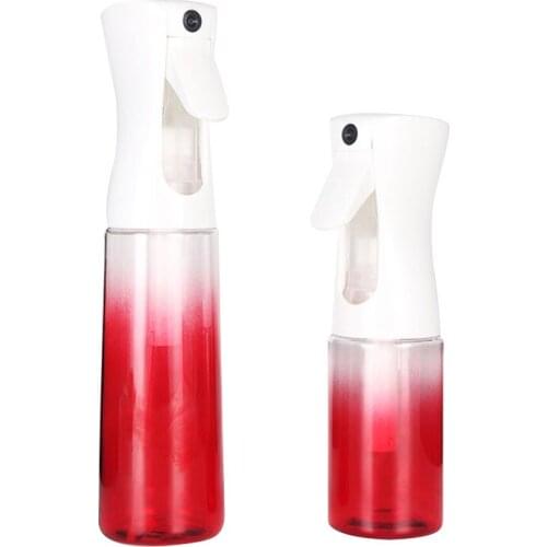 Gradient color vaporisateur continuous mist spray bottle pulverizador agua container hair tools barbero fine mist salon 300ml
