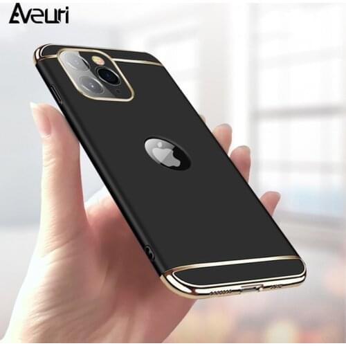 Luxury Phone Case For iPhone 11 Pro Plus X XR XS MAX 7 8 Plus Coque Plating 3 in 1 PC Cover Case For iPhone 5 5S SE 6 6S Plus