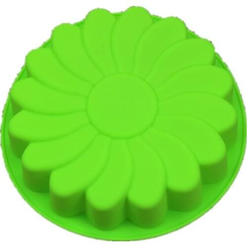 Silicone Single Large Round Bottom Tornado Pattern Cake Mold Sunflower Bakery Pattern Cake Pattern