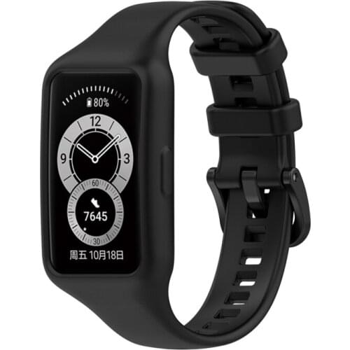 2 in 1 TPU Silicone Strap for Huawei Band 6 Wristband for Honor Band 6 HUAWEI Watch Integral Band with Case