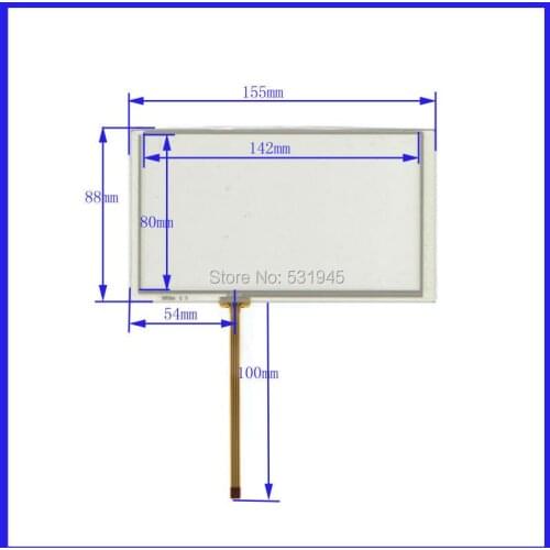 ZhiYuSun compatible BR247B-062 New 6.2 Inch Touch Screen 155mm*88mm for 6.2 GPS GLASS 155*88 for tble compatible