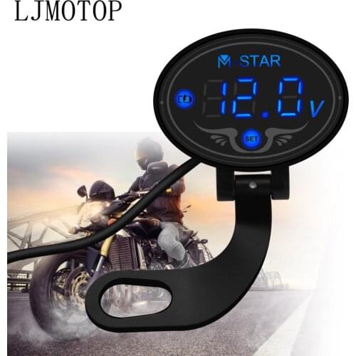 Super Waterproof Digital Panel Voltmeter Meter Tester Led Display For SUZUKI RMZ250 RMZ450 DRZ400SM RMZ 250 450 DRZ 400 SM 9-24V