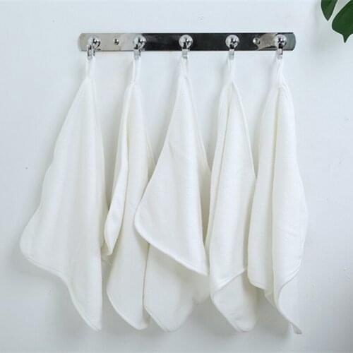 High Quality White Cotton childrens Towel Soft Cloth Absorbent Baby Small Square Towel Home Can Be Hung Children Towel