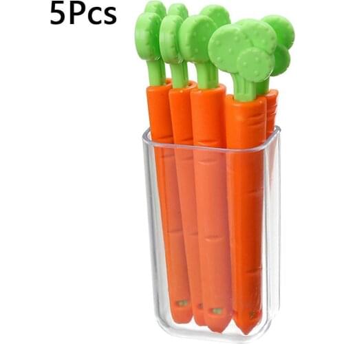 5PCS Carrot Sealing Clip With Box Fridge Magnet Kitchen Storage Food Clip Snack Packaging Bag Closure Clamp Home Storage Clip