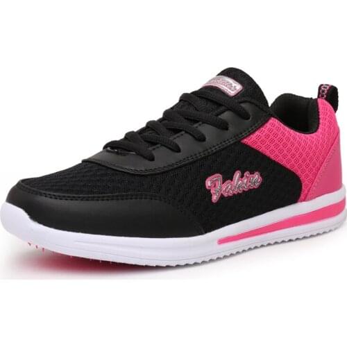 2020 Spring Summer Women Sport Shoes Black Pink Tennis Shoes for Women Sneakers Jogging Walking Breathable Ladies Trainers Cheap