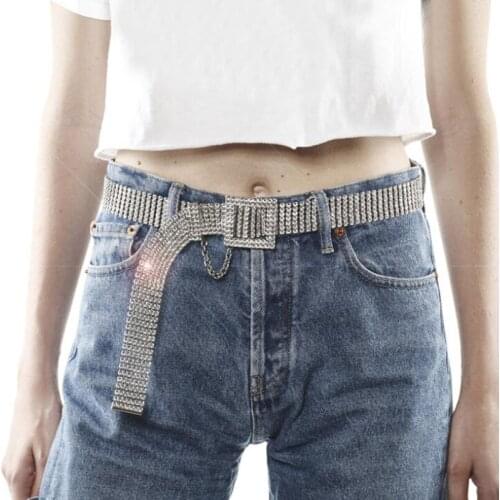 2019 New Luxury belts Womens Tassel Chain Belt Rhinestone bride Silver Bling Belt Female Crystal Waist Wedding Belt accessories