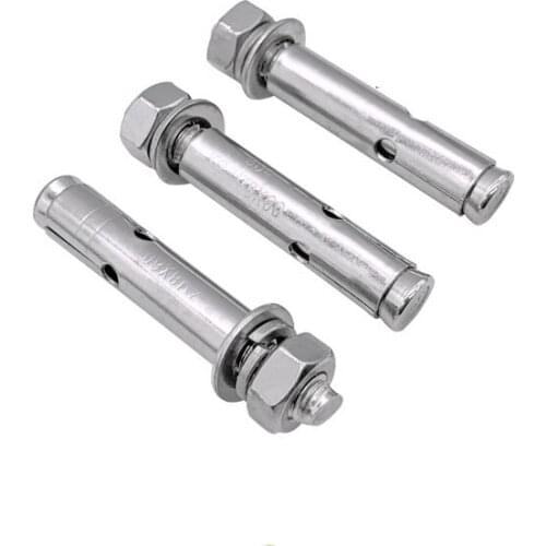 1pcs M16 expansion screws combination screw hex nut with washer spring pad bolt explosion bolts stainless steel 100mm-200mm long