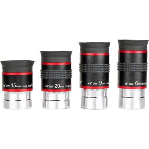 1PCS Professional Astronomical Telescope Eyepiece 1.25 inch 68 Degree Wide Angle Eyepiece Planetary Eye Lens 6mm 9mm 15mm 20mm