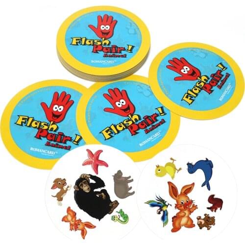 13 kits animals with box card games flash pair deck for school party table Game Toy gifts