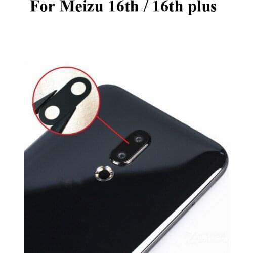2PCS High quality For Mei zu 16th 16 th Back Rear Camera Glass Lens Repairment Repair parts test good Meizu16th plus 16thplus