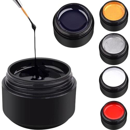 5ml Nail Spider Gel Polish Painting Nail Art UV LED Manicure Lacquers Gel Nail Drawing Silk 3D Varnish Web Gel Line Nail B8C8