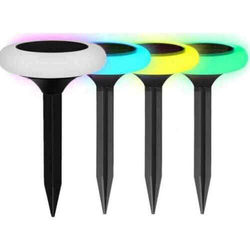 7 Color RGB Changeable Solar Pathway Lights Outdoor Garden Landscape Lawn Lights For Backyard Walkway Driveway