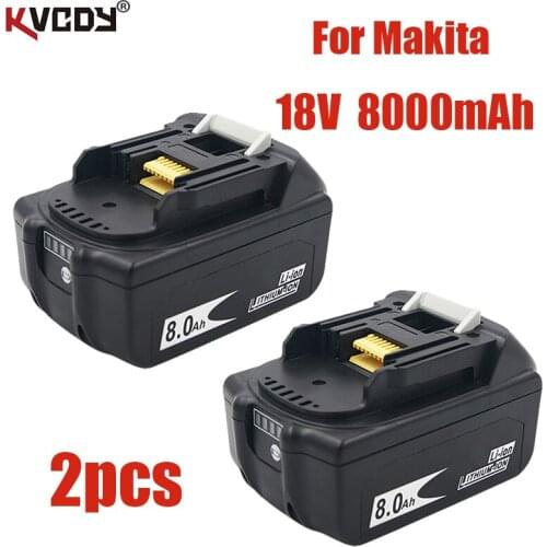New bl1860 rechargeable battery 18V 8000mah Makita Li ion 18 V battery bl1840 bl1850 bl1830 bl1860b LXT 400+ + charger