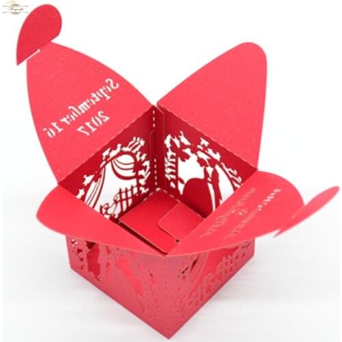 Alibaba china wedding return gifts decoration bride and groom favor box for guest