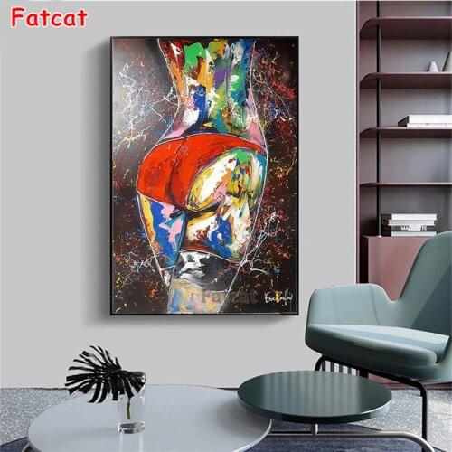 Diamond Painting abstract graffiti art, sexy woman in red panties Diamond Mosaic Full Drill Cross Stitch Handmade Hobby PP2389